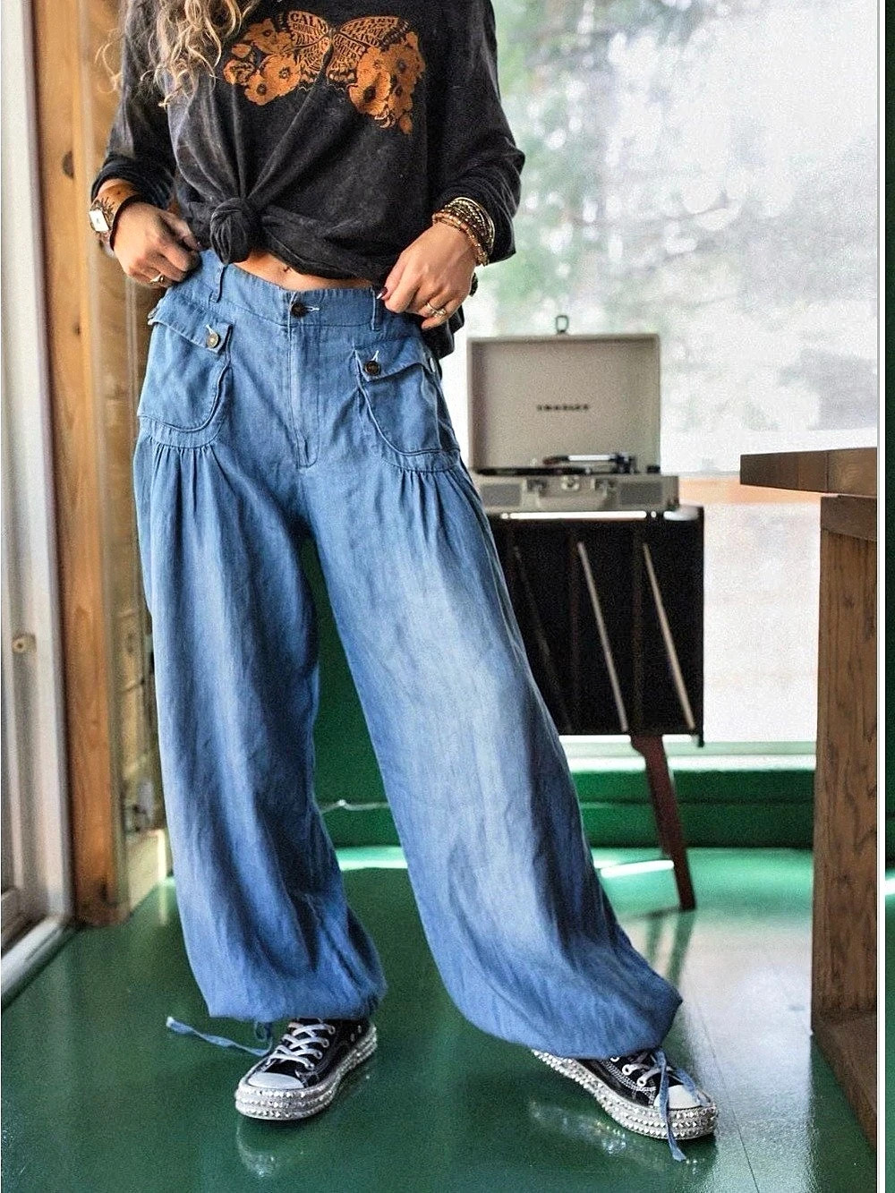 Three Birds Nest east bay loose fit cargo jeans